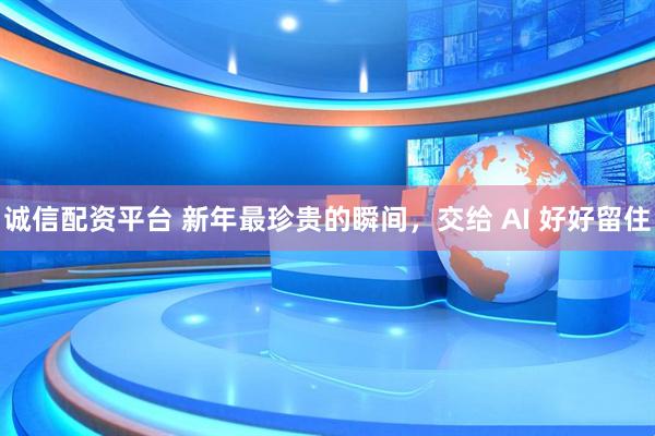 诚信配资平台 新年最珍贵的瞬间，交给 AI 好好留住
